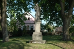 Statues of saints in the square Dožice